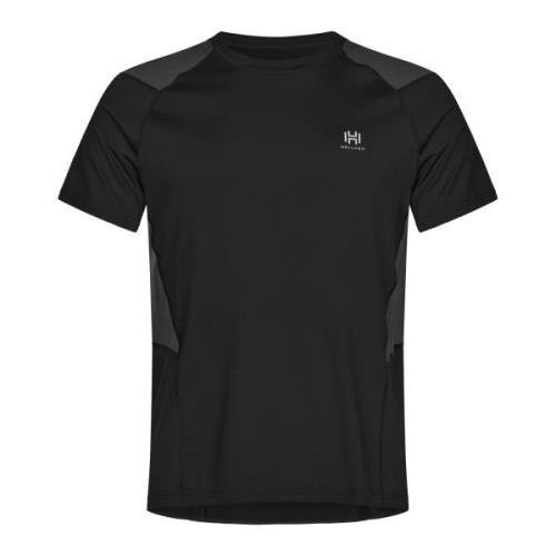 Hellner Men's Sallu Running Top Short Sleeve Black Beauty/Asphalt