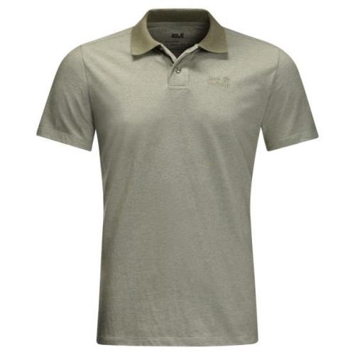 Jack Wolfskin Men's Pique Polo Khaki