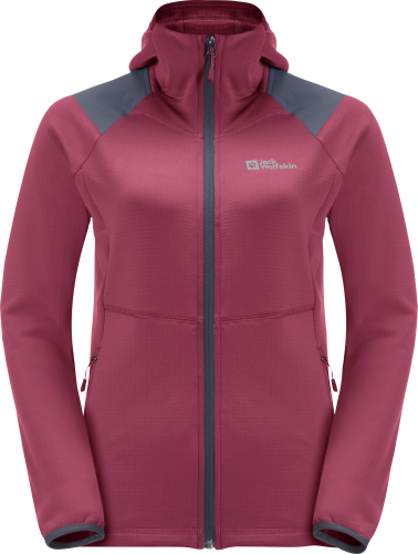 Jack Wolfskin Women's Kolbenberg Hooded Full Zip Sangria Red