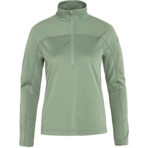 Fjällräven Women's Abisko Lite Fleece Half Zip Misty Green