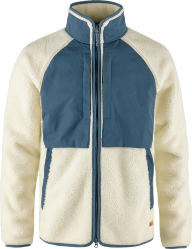 Fjällräven Men's Vardag Pile Jacket Chalk White-Indigo Blue