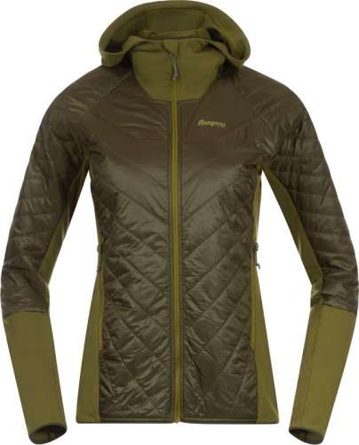 Bergans Women's Cecilie Light Insulated Hybrid Jacket Dark Olive Green...