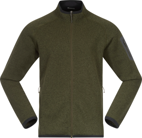 Bergans Men's Kamphaug Knitted Jacket Dark Olive Green