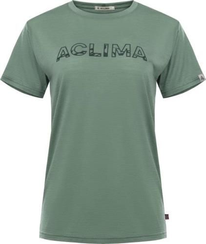 Aclima Women's LightWool 140 Classic Tee Logo Dark Ivy