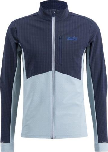 Swix Men's Pace Hybrid Full Zip Midlayer Dark Navy/Fog