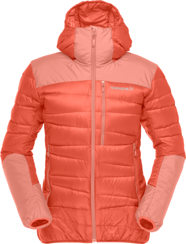 Norrøna Women's Falketind Down750 Hood Orange Alert/Peach Amber