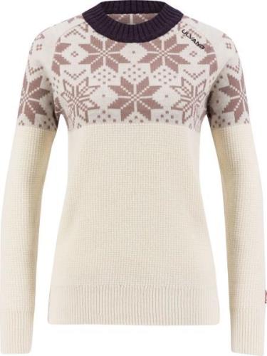 Ulvang Women's Rav Kiby Roundneck Vanilla/Woodrose/Plum Perfect