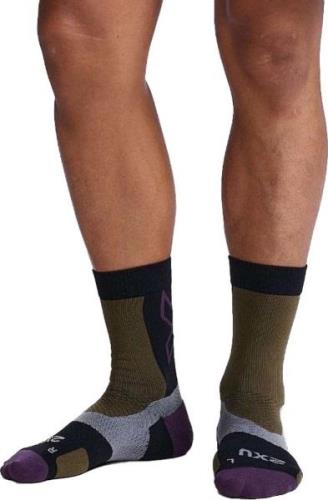 2XU Vectr Light Cushion Crew Sock Flint/Hortensia