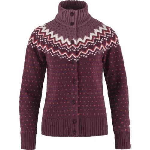 Fjällräven Women's Övik Knit Cardigan Dark Garnet