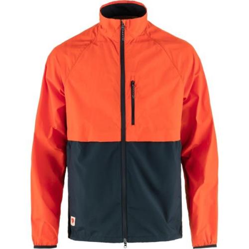 Fjällräven Men's HC Hybrid Wind Jacket Dark Navy-Flame Orange