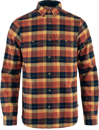 Fjällräven Men's Singi Heavy Flannel Shirt Autumn Leaf-Dark Navy