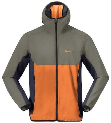 Bergans Men's Vaagaa Windbreaker Jacket  Faded Orange/Green Mud/Navy B...