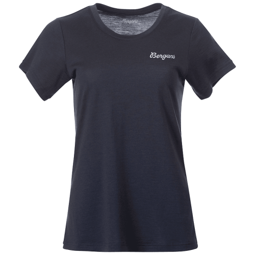 Bergans Women's Rabot Emblem Wool Tee Navy Blue