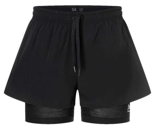 super.natural Women's Double Layer Shorts Jet Black