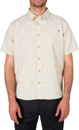 Salty Crew Men's Bruce Short-Sleeve Woven Natural