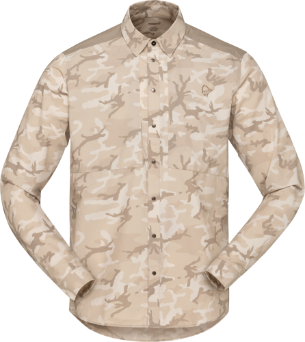 Norrøna Men's Femund Light Shirt Beige Camo