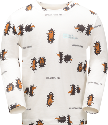 Jack Wolfskin Kids' Gleely Print Longsleeve Cotton White Allover