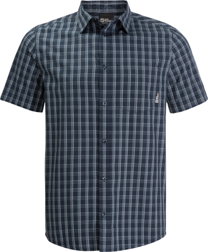 Jack Wolfskin Men's Hot Springs Shirt Night Blue Checks