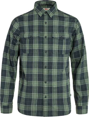 Fjällräven Men's Övik Travel Long Sleeved Shirt Dark Navy/Patina Green