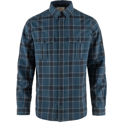 Fjällräven Men's Övik Travel Long Sleeved Shirt Indigo Blue-Dark Navy