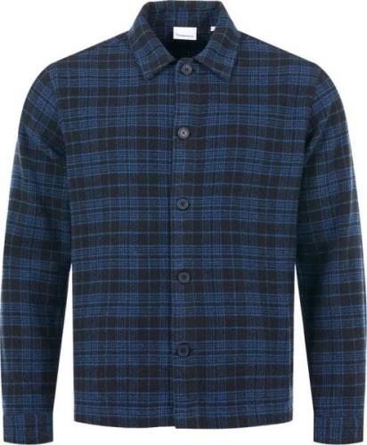 Knowledge Cotton Apparel Men's Classic Checked Cotton Buttoned Overshi...