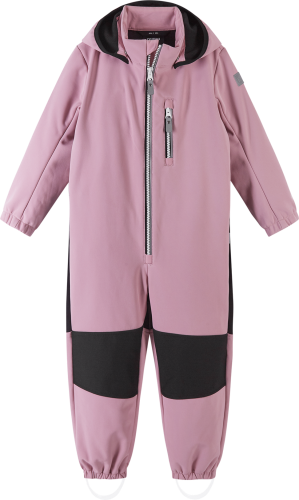 Reima Kids' Softshell Overall Nurmes Grey Pink