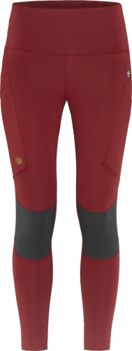 Fjällräven Women's Abisko Trekking Tights Pro Pomegranate Red/Iron Gre...