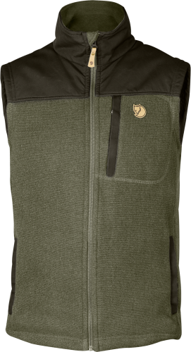 Fjällräven Men's Buck Fleece Vest Laurel Green/Deep Forest