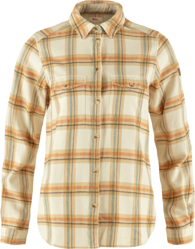 Fjällräven Women's Övik Heavy Flannel Shirt Chalk White-Dune Beige