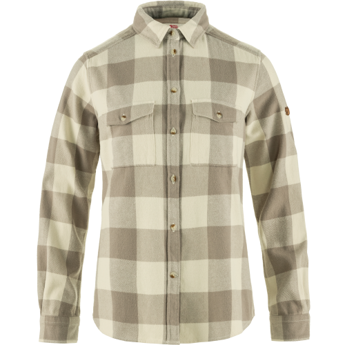 Fjällräven Women's Övik Heavy Flannel Shirt Fog-Chalk White