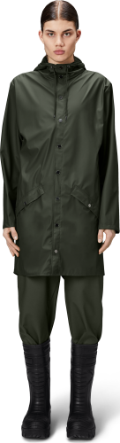 Rains Unisex Long Jacket Green