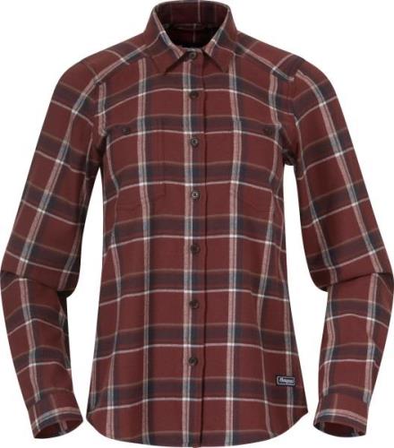 Bergans Women's Tovdal Shirt Amarone Red/Dark Shadow Grey Check