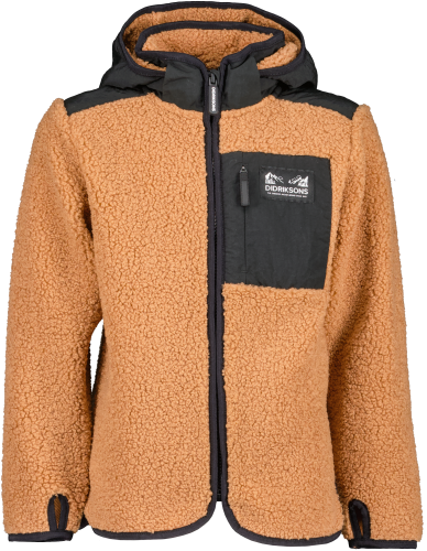 Didriksons Kids' Exa Full Zip 2 Almond Brown