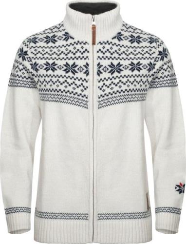 Gridarmor Women's Snøstjerne Full Zip Ullgenser  Bright White