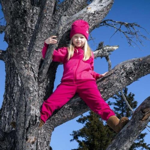 Bergans Kids' Smådøl V5 Longzip Set Raspberry Pink/Raspberry Red