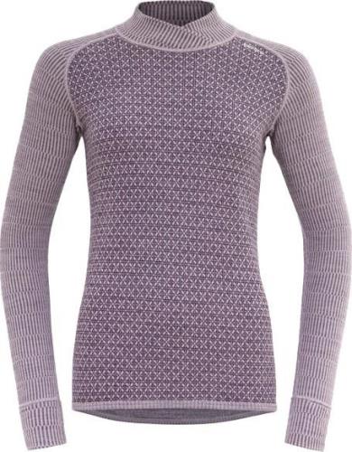 Devold Women's Kvitegga Merino 230 Cross Neck Orchid