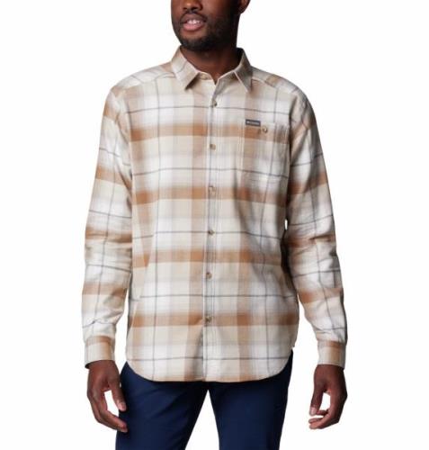 Columbia Men's Cornell Woods Flannel Long Sleeve Shirt Dark Stone Clas...