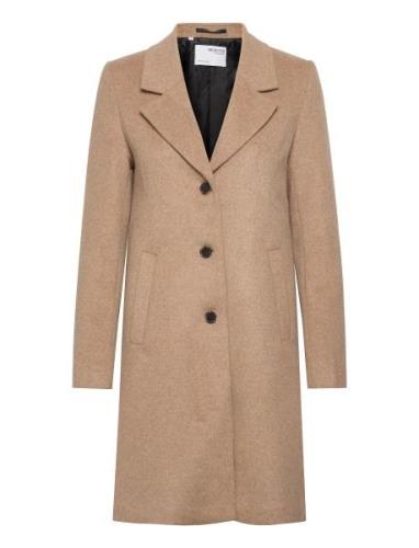 Slfsasja Wool Coat Boozt B Outerwear Coats Winter Coats Beige Selected...