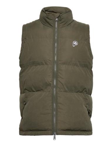 P Bear Funnel Neck Puffer Gilet Liivi Green Penfield