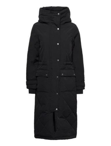 Objkatie Long Coat Topattu Pitkä Takki Black Object