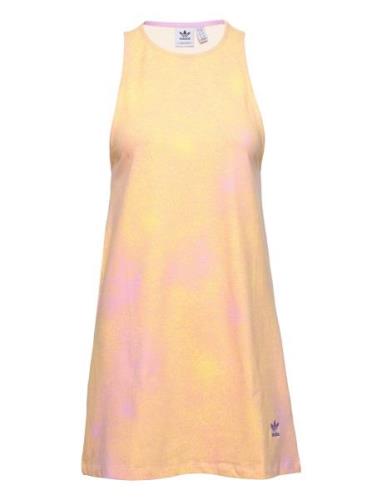 Allover Print Tank Dress Lyhyt Mekko Yellow Adidas Originals