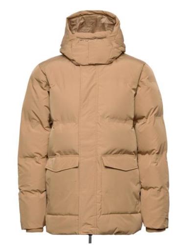 Puffer Jacket - Grs/Vegan Vuorillinen Takki Topattu Takki Beige Knowle...