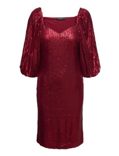 Sldalila Gausa Dress Lyhyt Mekko Burgundy Soaked In Luxury