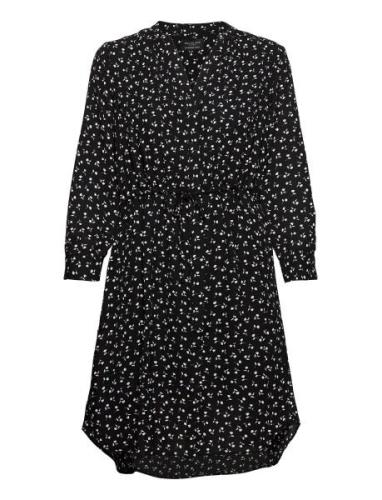 Slfdamina 7/8 Aop Dress B Noos Lyhyt Mekko Black Selected Femme