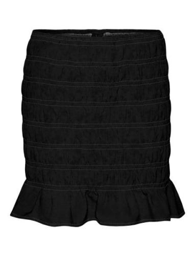 Vmsigne H/W Short Smock Skirt Exp Lyhyt Hame Black Vero Moda