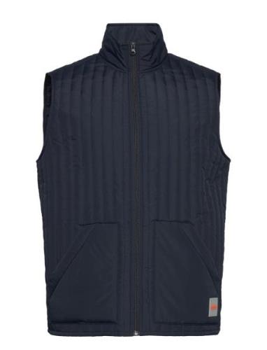 Vertical Quilted Waistcoat Liivi Navy Lindbergh