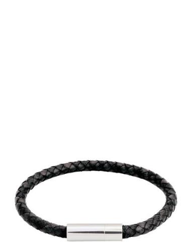 Franky Bracelet Leather Black Rannekoru Korut Black Edblad