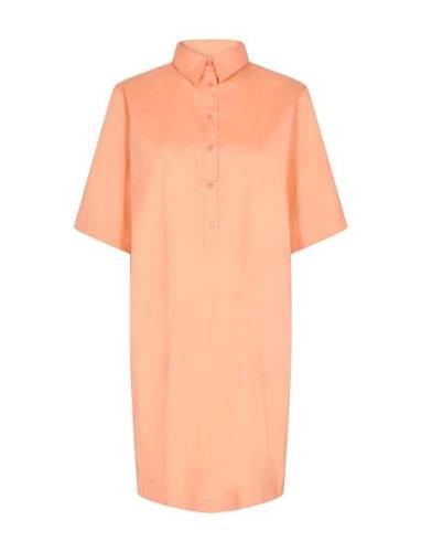 Carlee 3/4 Shirt Dress Lyhyt Mekko Orange MOS MOSH