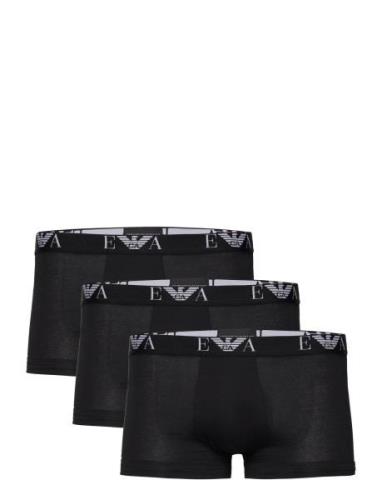 Men's Knit 3Pack Trunk Bokserit Black Emporio Armani