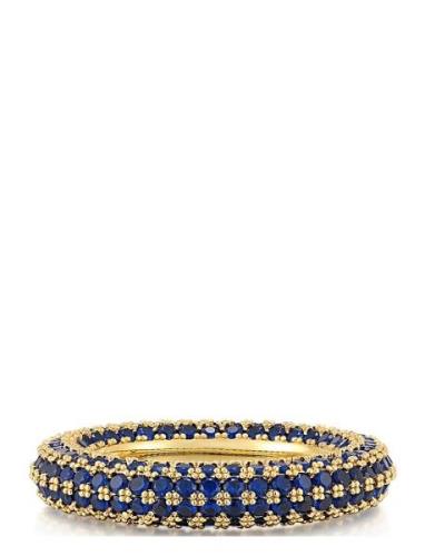 Pave Amalfi Ring- Blue Sapphire Gold Sormus Korut Blue LUV AJ
